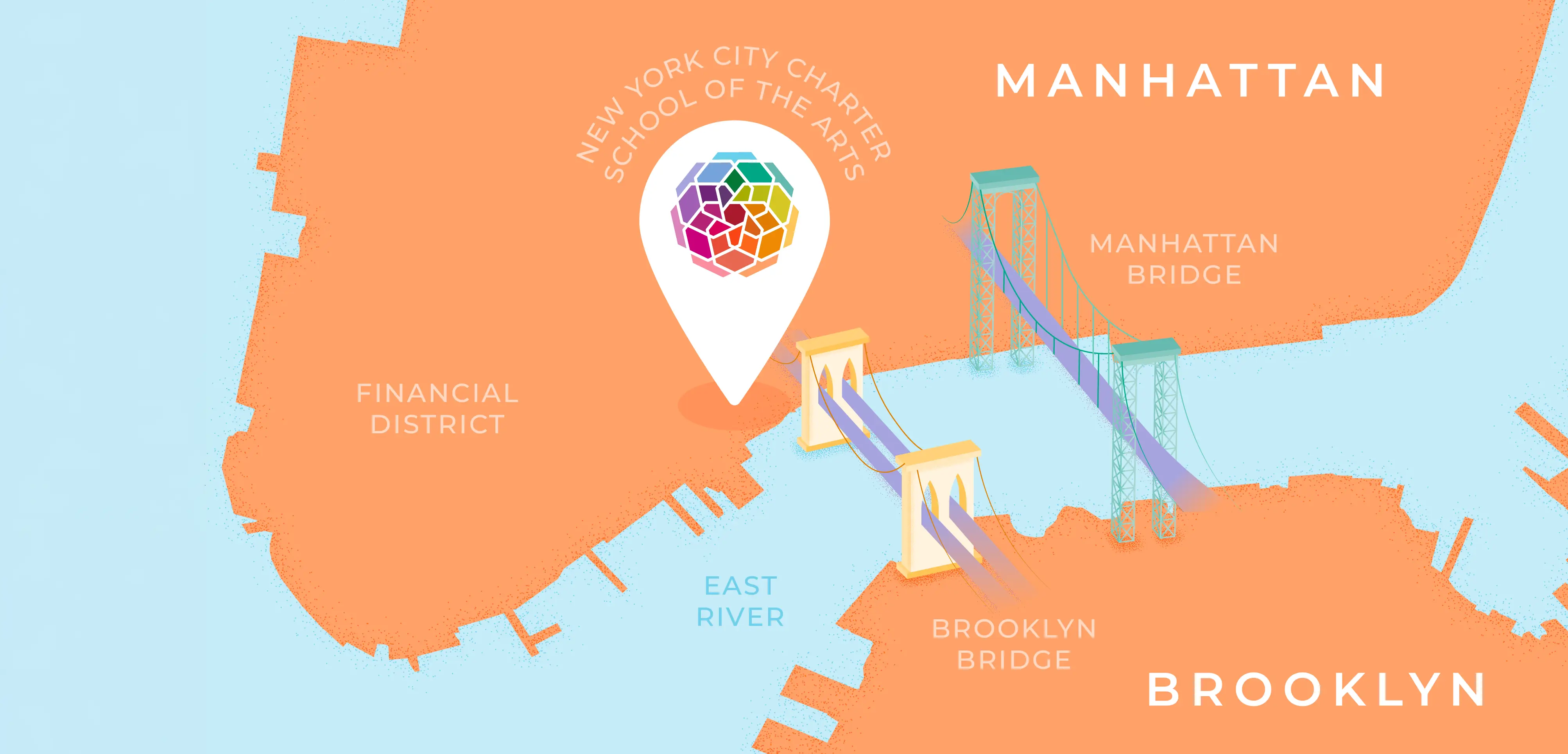 Map showing CSA’s Lower Manhattan Seaport location